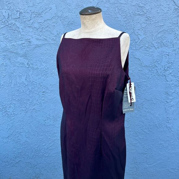 Goth Dress Square Neck in Size 12 NWT Dark red Animal print 90s Y2K Clothing - Picture 4 of 9